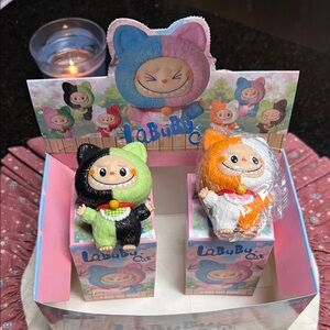 LaBuBu Cat Figurines MAOMAO Labubu Set of 2